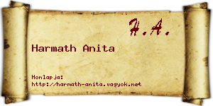 Harmath Anita névjegykártya